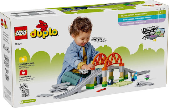 LEGO Duplo Train Bridge and Tracks Expansion Set for Ages 2 Plus 42 Pieces