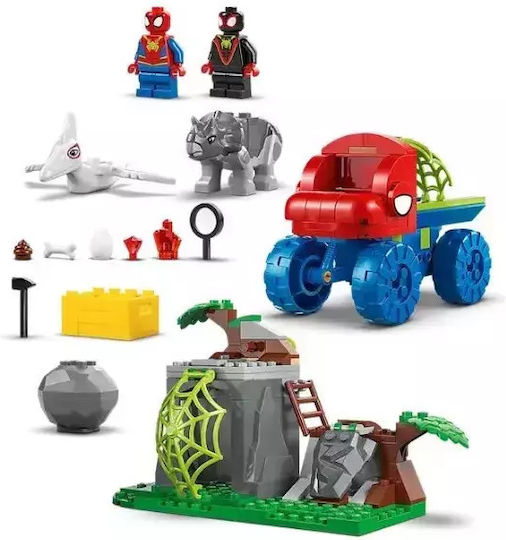 LEGO Marvel Team Spidey Dino Crawler Rescue Pentru 4+ Ani 136 Bucăți
