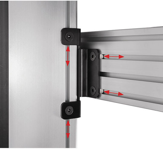 B-tech Joining Plate Kit System X Joining Plate Kit Wall Plate Black Steel 140.8 Mm 57 Mm 158 Mm Fixing Bt8390 To Bt8380