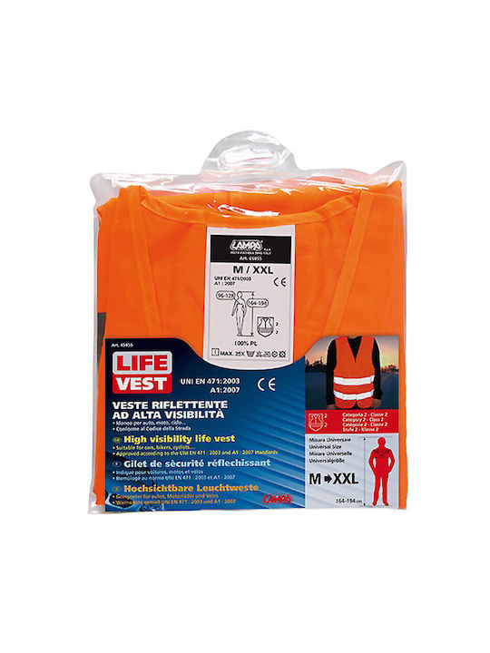 Lampa Arbeitsweste mit reflektierenden Bändern Orange Lampa Arbeitsweste mit reflektierenden Bändern Orange