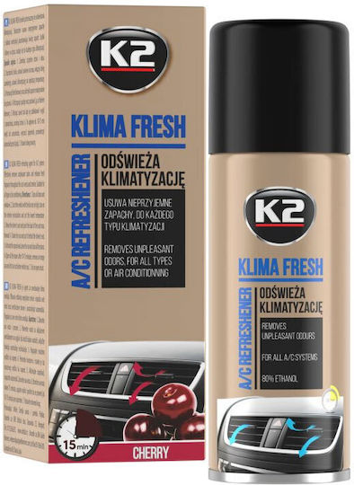 K2 Klima Fresh Σπρέι Καθαρισμού για Air Condition Αυτοκινήτου με Άρωμα Κεράσι 150ml