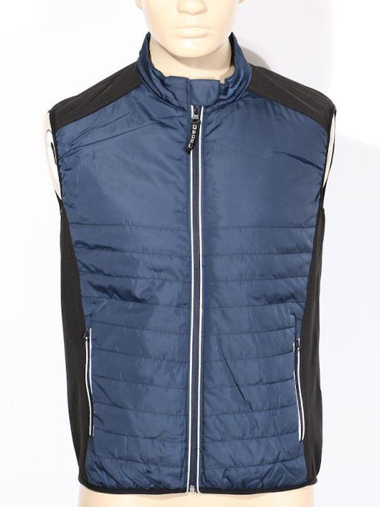 Fageo Softshell Men's Safety Vest with Fleece Lining Navy Blue