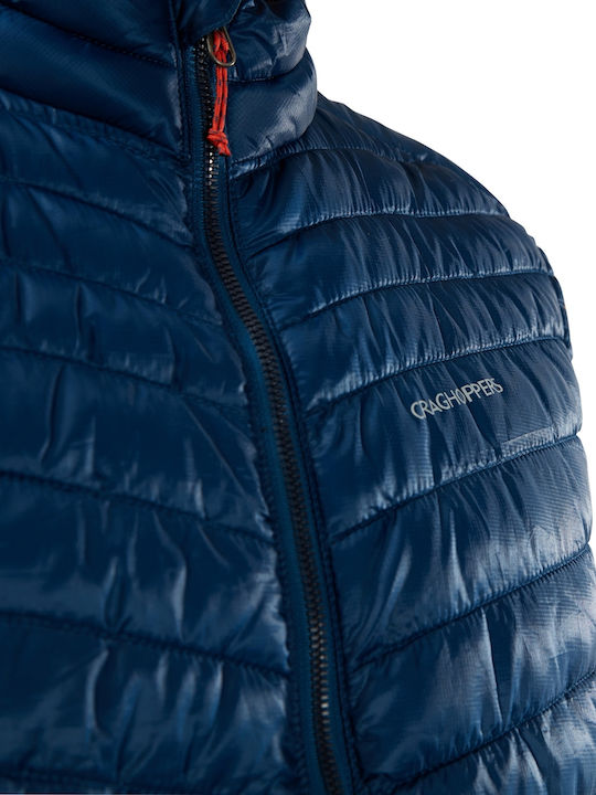 Craghoppers Waterproof Men's Safety Vest with Hood and Fleece Lining Blue