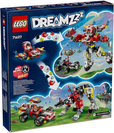 LEGO DREAMZzz Cooper's Tiger Mech & Zero's Hot Rod Car Pentru 9+ Ani 1006 Bucăți