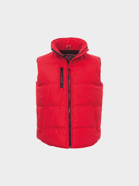 Payper Waterproof Men's Safety Vest with Fleece Lining Red