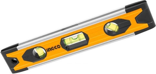 Ingco HMSL01030 Spirit Level Aluminum Magnetic 22.5cm with 3 Eyes