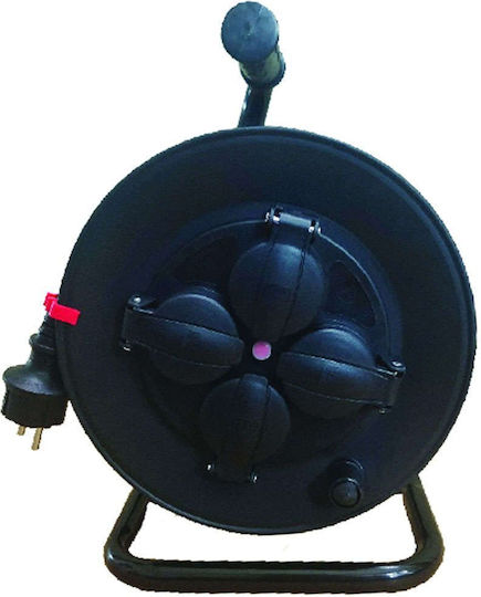 Aca Waterproof Extension Reel Cord 3 x 1.5mm²/25m Black