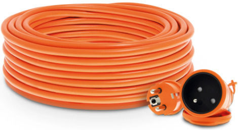 Waterproof Extension Cable Cord 3 x 1mm²/40m Orange