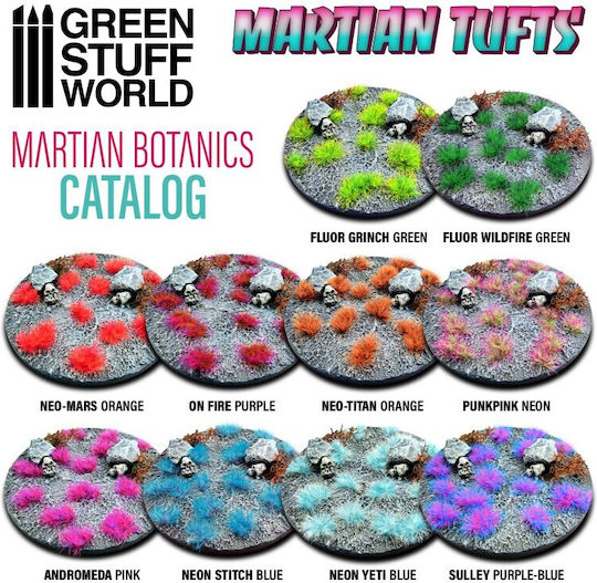 Green Stuff World Martian Fluor Tufts Sully Монтиране Моделиране 1бр