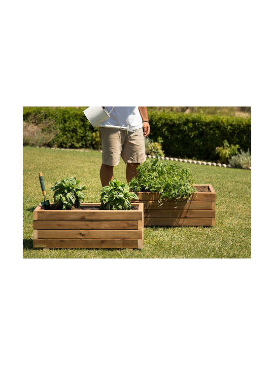 Woodware Set Planters Wooden Brown Woodware Set Planters Wooden Brown