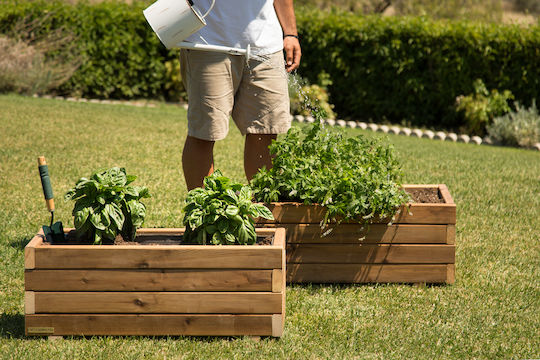 Woodware Planter Box Plastic Brown Woodware Planter Box Plastic Brown