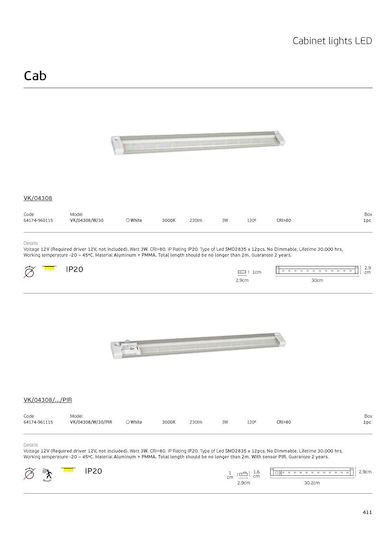 VK Lighting LED Light Linear for Cabinets with Battery Powered and Motion Sensor 1pcs