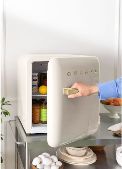 Create Retro Mini Bar 48lt Υ50xΠ44xΒ49εκ. Cream/Gold