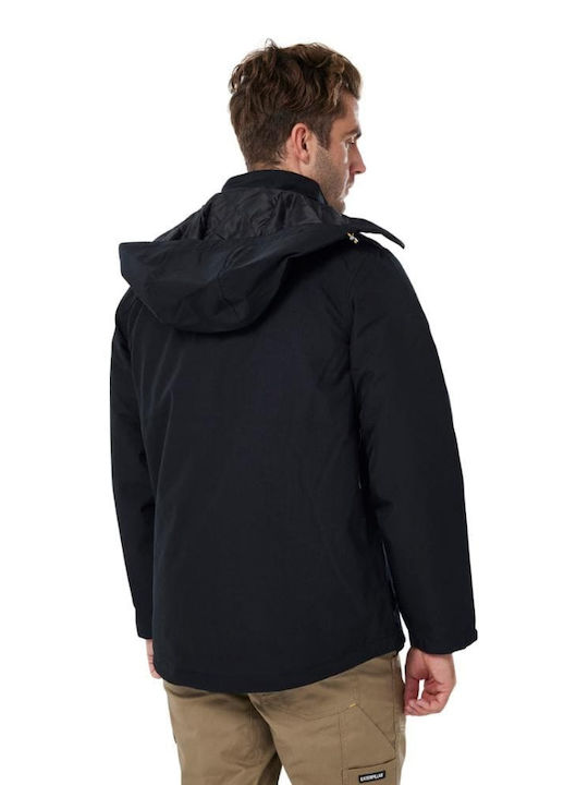 CAT Work Jacket with Detachable Hood Black