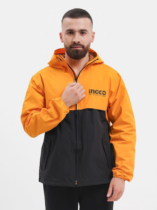 Ingco Мъжко Работно яке с качулка Жълт