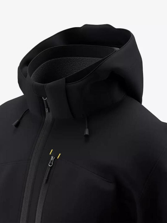 Safety Jogger Kasai Work Jacket Reflective Softshell with Removable Lining and Detachable Hood Black