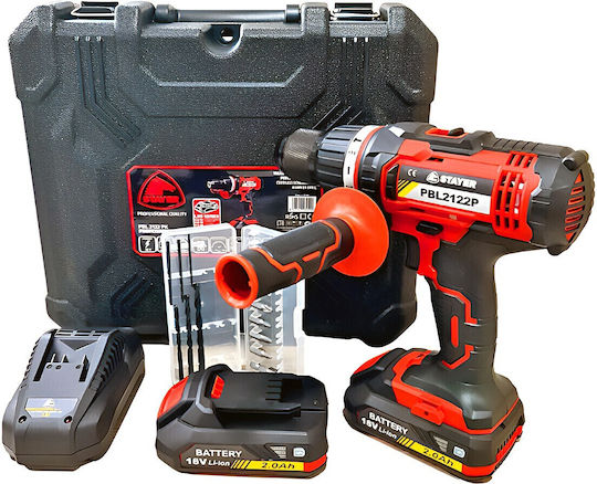 Stayer PBL2122PK Schlagbohrschrauber Batteriebetrieb 18V 3x2Ah
