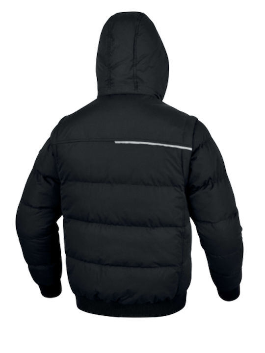 Delta Plus Randers2 Arbeitsjacke mit abnehmbarer Kapuze Schwarz Grau