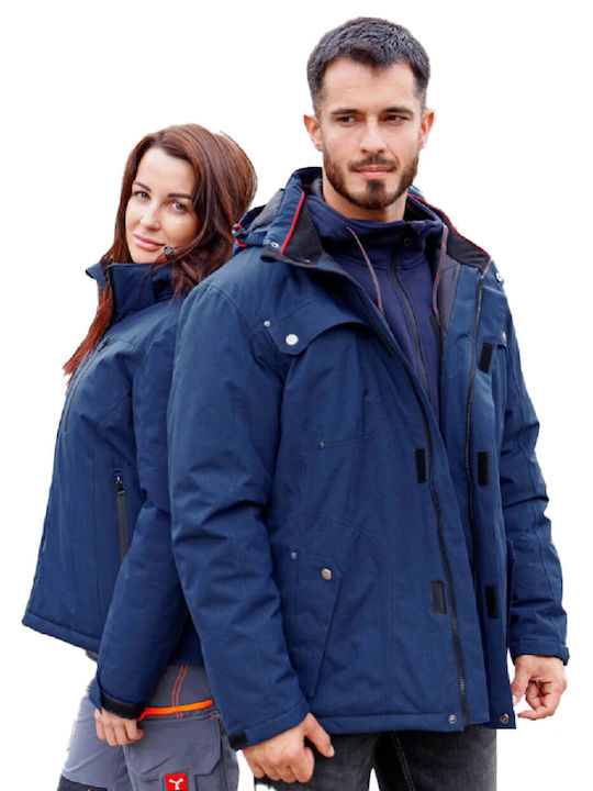 Stenso Montana Work Jacket Cold with Detachable Hood Navy Blue