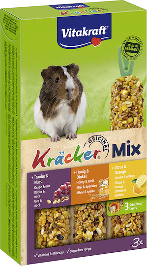 Vitakraft Treat for Guinea Pig with Honey Kracker Trio-Mix 3 Pieces