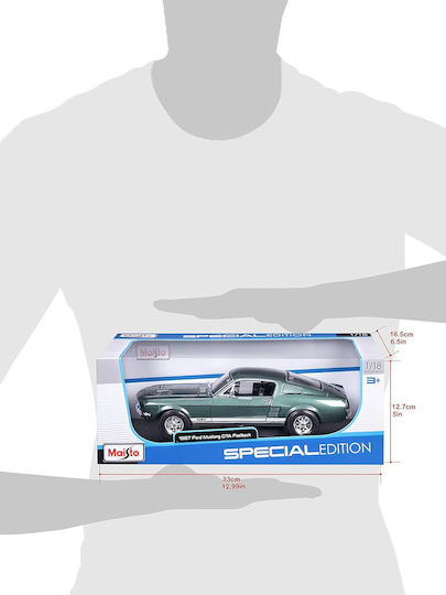 Maisto 1967 Ford Mustang GTA Fastback 1:18 Die Cast Количка 1:18 За 3+ Години