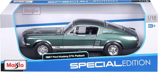 Maisto 1967 Ford Mustang GTA Fastback 1:18 Die Cast Количка 1:18 За 3+ Години