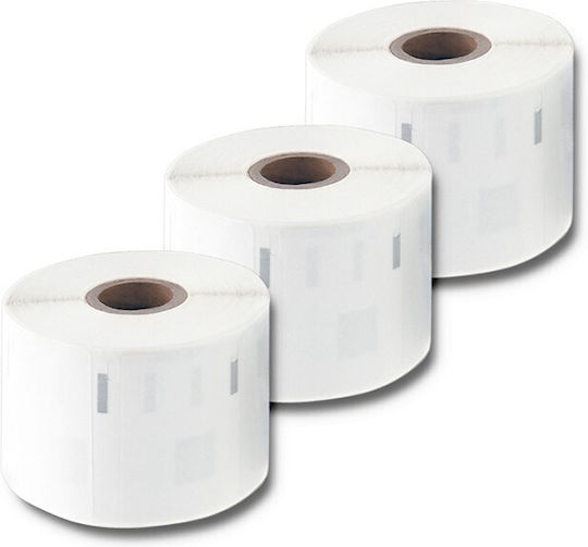 Qoltec LW-11354 S0722540 1000 Αυτοκόλλητες Ετικέτες σε Ρολό για Εκτυπωτή Ετικετών 57x32mm