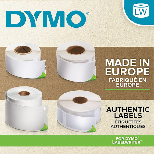 Dymo 11356 300 Autocolante Autoadezive pe Rolă pentru Imprimantă de Etichete 89x41mm 1buc