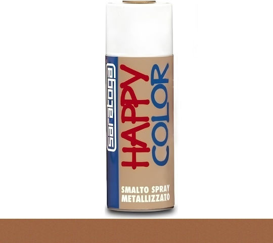 Saratoga Σπρέι Βαφής Happy Metallized με Μεταλλικό Εφέ Copper 400ml
