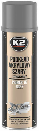 K2 Σπρέι Αστάρι Primer 1K Ακρυλικό Γκρι 500ml