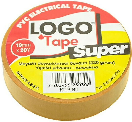 Logo Insulation Tape 19mm x 20m Eco Yellow Yellow