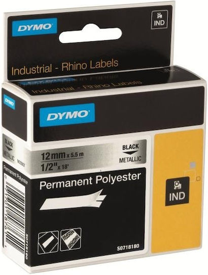 Dymo 622290 Etikettendrucker-Bänder 5,5m x 19mm in Transparent Farbe Kompatibel mit Dymo Rhino/IND