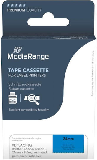 MediaRange Ταινία Ετικετογράφου 8m x 24mm σε Μπλε Χρώμα