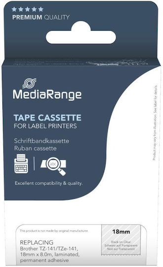 MediaRange Label Maker Tape in Black Color 1pcs