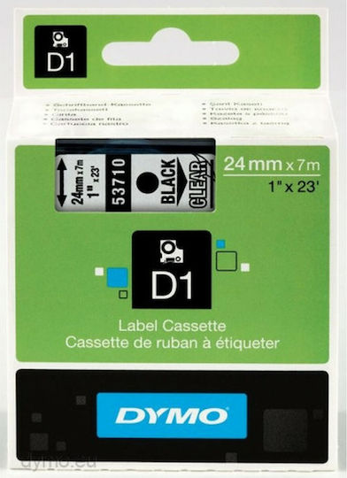 Dymo D1 Bandă Pentru Etichetări 7m x 24mm În Culoare Neagră Compatibilă Cu Dymo D1