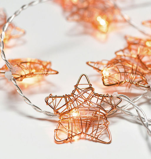 10 Λαμπάκια LED 1.35μ. Θερμό Λευκό Μπαταρίας σε Σειρά