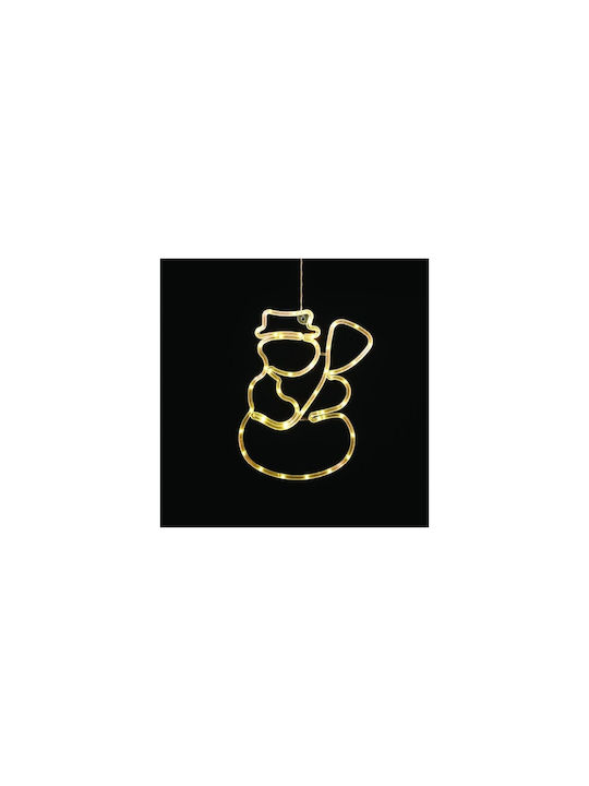 Aca Weihnachtlicher Kunststoff Lichtschlauch in Form von SNowman Weiß 35.7x24.4cm 3Stück Snowman