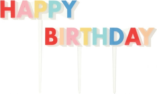 Meri Meri Birthday Cake Decoration 2pcs