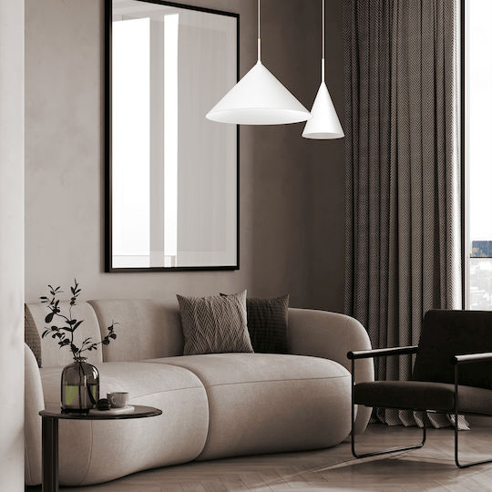 Eko Light Висящо Осветително Тяло Бял 46x46см.
