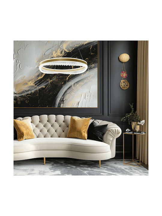 Eko Light Κρεμαστό Φωτιστικό Χρυσό LED 60x60εκ.