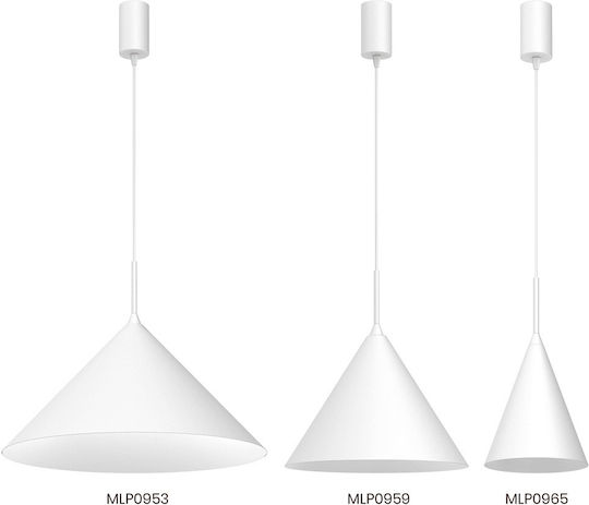 Eko Light Висящо Осветително Тяло Бял 46x46см.