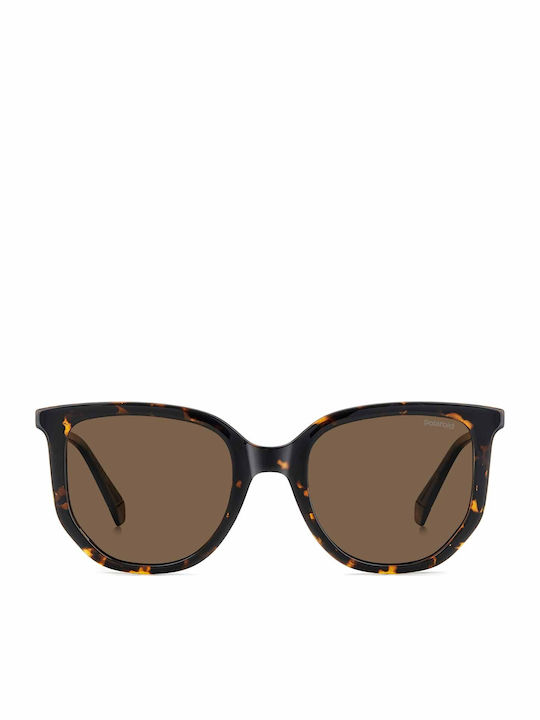 Polaroid Damen Sonnenbrille mit Braun Schildkröte Gestell und Braun Linse pld4185/s/x 086/SP