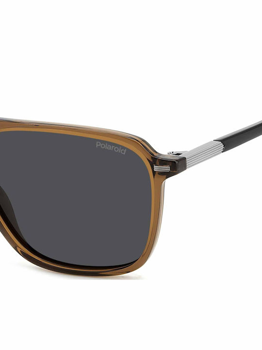 Polaroid Herren Sonnenbrille mit Braun Kunststoff Gestell und Gray Linse PLD4182/S/X 09Q/M9