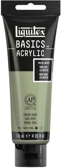 Liquitex Basics Сет акрилни бои за живопис 205 Green Gray 118мл 1бр