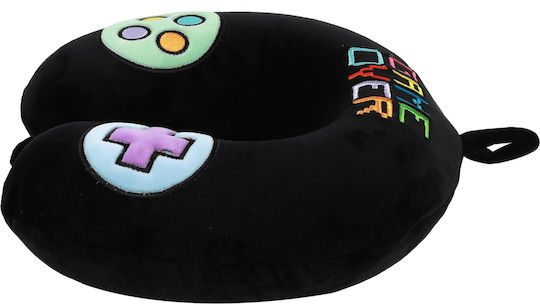 Total Gift Travel Pillow Travel Set Pillow 30x30x10cm Black
