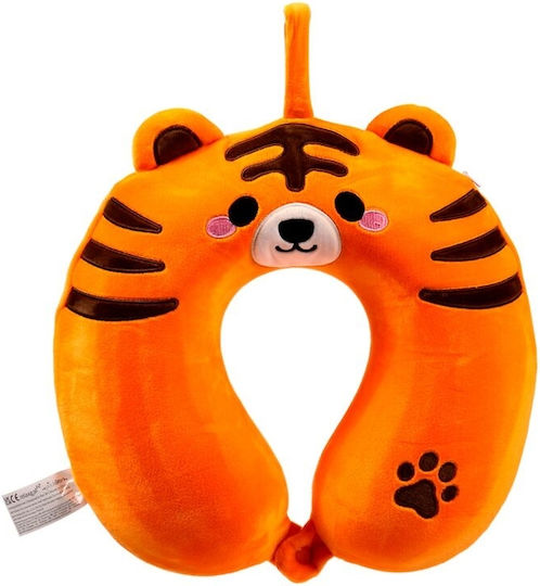 Puckator Travel Pillow Round Memory Foam Children's Orange