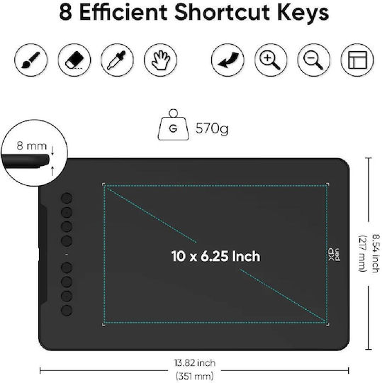 XP-Pen Deco 01 V3 Γραφίδα Σχεδίασης χωρίς Οθόνη