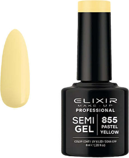 Elixir Ημιμόνιμο Βερνίκι Νυχιών #855 Pastel Yellow 8ml
