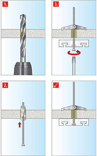 Tox Spagat Μεταλλικά Βύσματα Γυψοσανίδας Βίδα M5/100 024100091