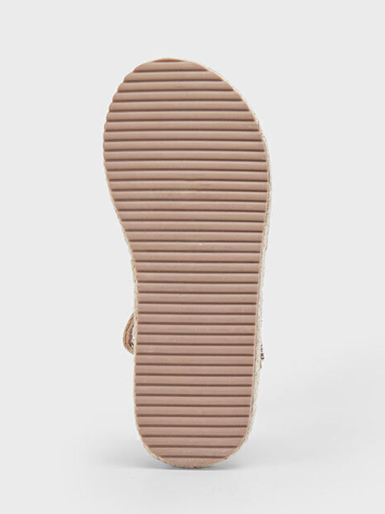 Kids Espadrilles with Hoop & Loop Closure Brown